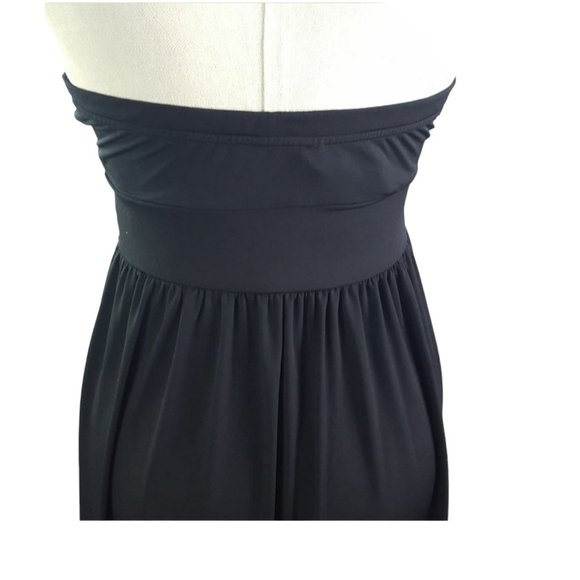 Halter Tie Back Dress Sz M Empire Padded Bust Black summer Sun Dress - Picture 6 of 10